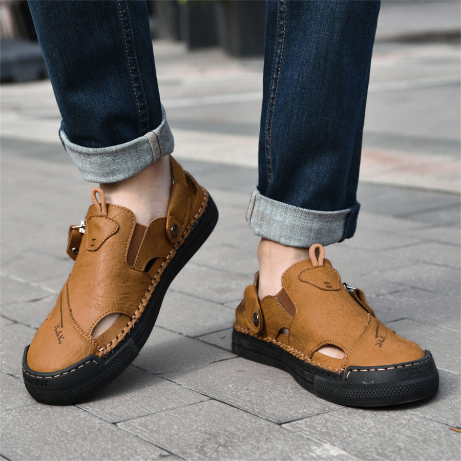 Damen Sandalen Bequem Reißverschluss Freizeitschuhe