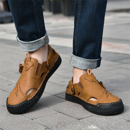 Damen Sandalen Bequem Reißverschluss Freizeitschuhe