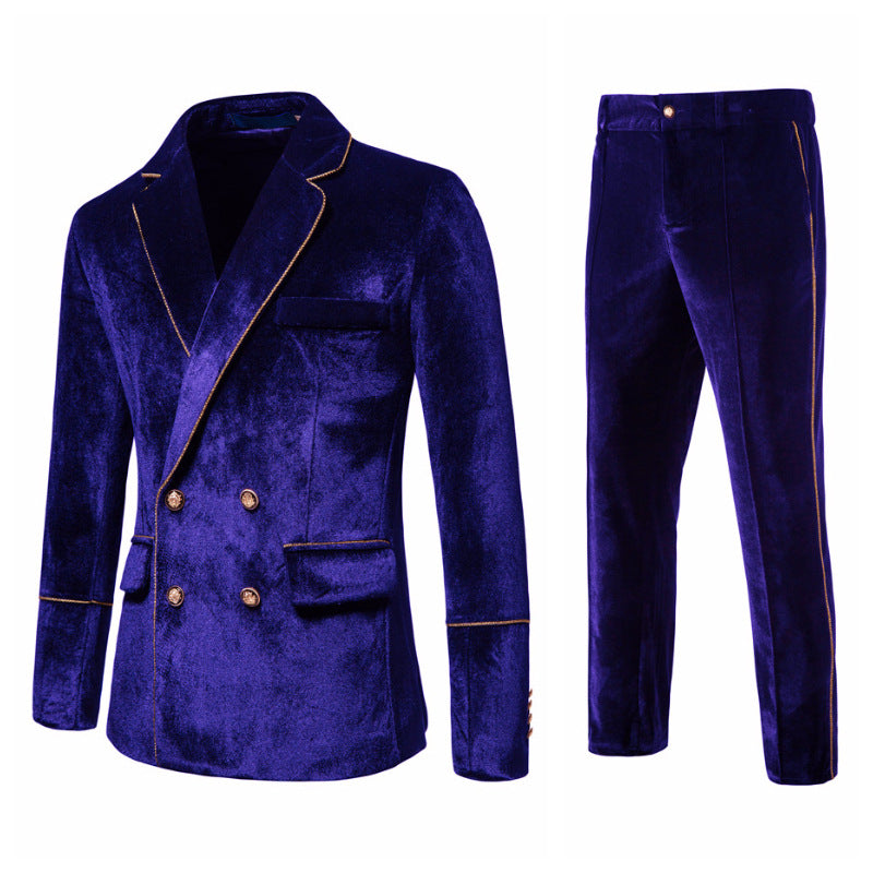 Herren Samtanzug Modern Glänzend Elegant - BerlinGlamour