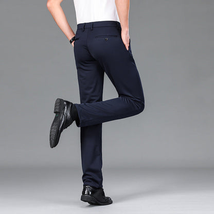 Herren Business-Hosen Elegant Slim Fit Schwarz