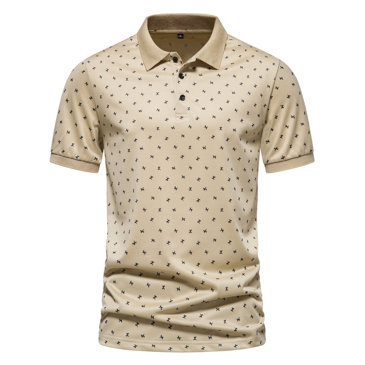 Herren Poloshirt Modern Atmungsaktiv mit Muster