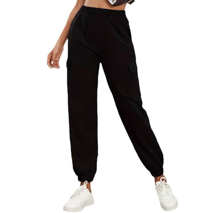 Damen Cargo-Hose Bequem Elastisch Mit Taschen
