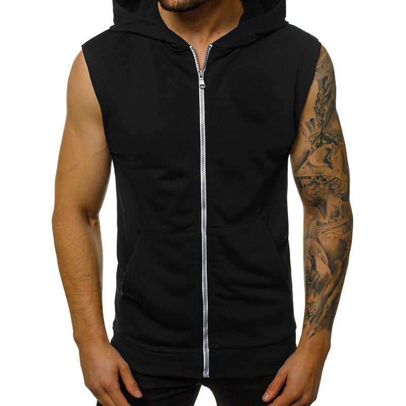 Herren Kapuzenpullover Ärmelloser Sportstyle - BerlinGlamour