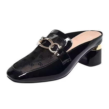 Damen Slipper Elegante Luxus mit Schnallen