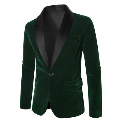Herren Blazer Samt Elegant Revers Schnitt
