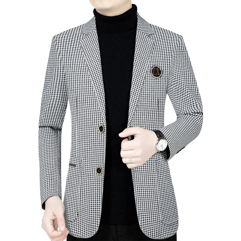 Herren Blazer Karomuster Elegant Modern - BerlinGlamour