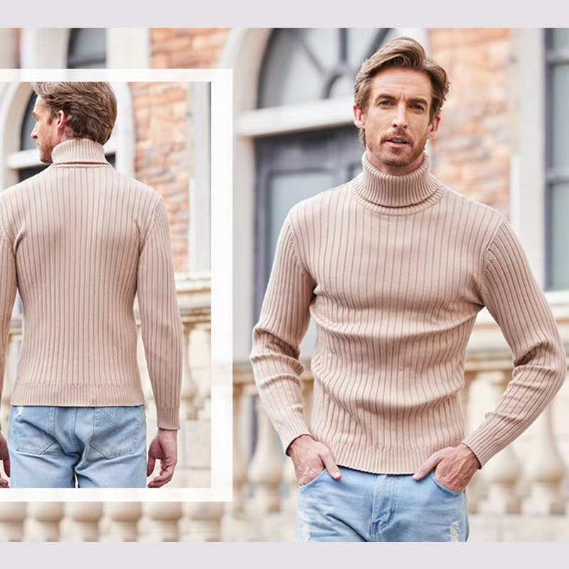 Herren Rollkragenpullover Rippstrick Modern Hochwertig - BerlinGlamour
