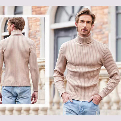 Herren Rollkragenpullover Rippstrick Modern Hochwertig - BerlinGlamour