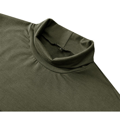 Herren T-Shirt Kurzarm Elastisch Hochkragen Modern