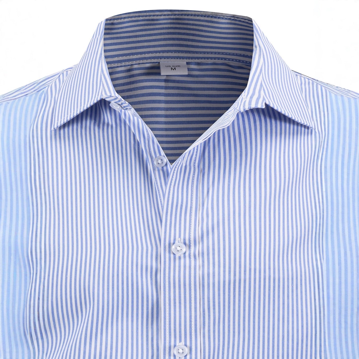 Herren Hemd Langarm Elegantes Streifenmuster Klassisch