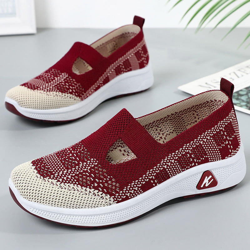 Damen Freizeitschuhe Bequem Elastisch Atmungsaktiv