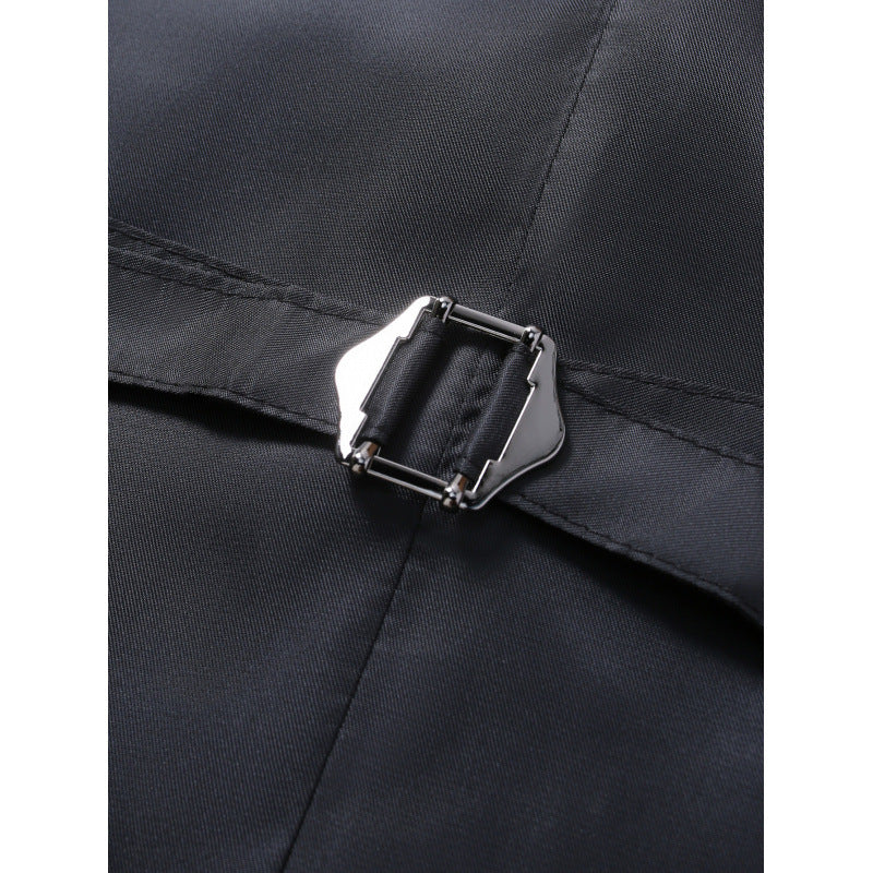 Herren Satinweste Elegant Schwarz Glanz