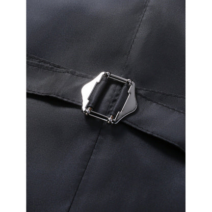 Herren Satinweste Elegant Schwarz Glanz