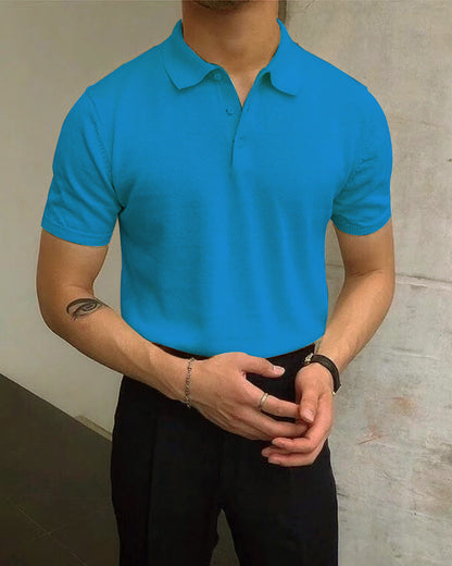 Herren Polo-Shirt Atmungsaktiv Elegant Kragen Baumwolle