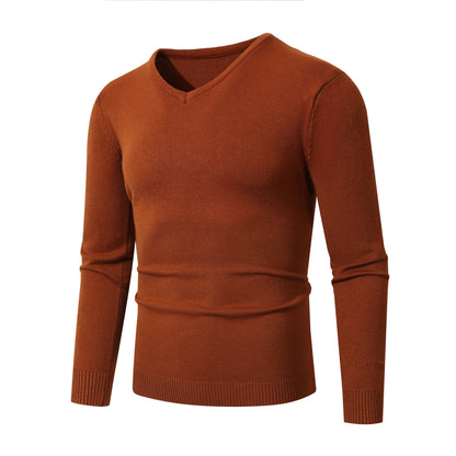 Herren Pullover Feinstrick Rundhals Klassisch Elegannt