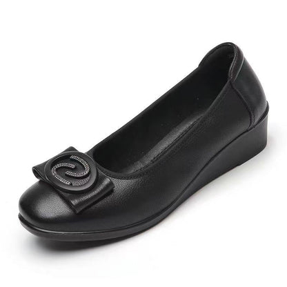 Damen Ballerinas Elegante Schleife Komfort Wedge Sohle