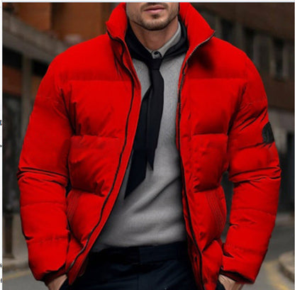 Herren Winterjacke Steppjacke Hochkragen Verstellbar Warm