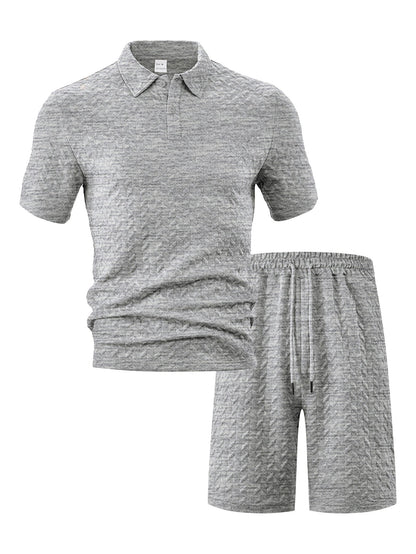 Herren Polo Shorts Set atmungsaktiv Modern Sportlich