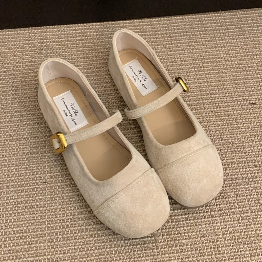 Damen Ballerinas Elegante Mary Jane Schuhe mit Riemchen