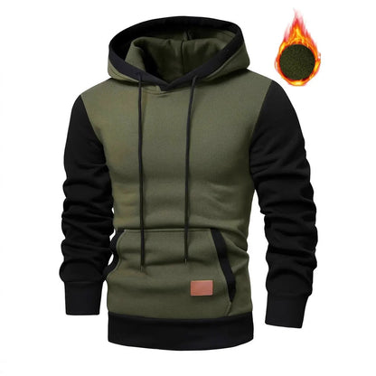 Herren Hoodie Modern mit Taschen Kontrast Design