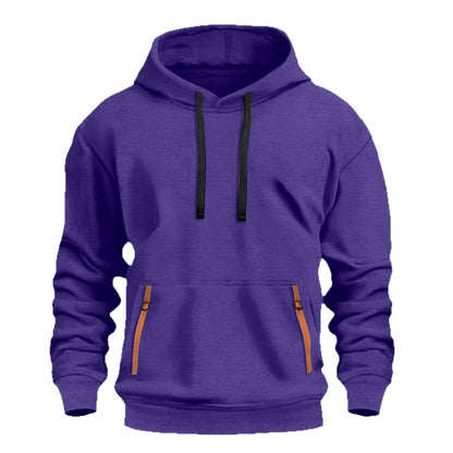Herren Kapuzenpullover Modern mit Reißverschluss Taschen