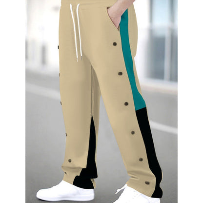 Herren Sport Hose Atmungsaktiv mit Druckknöpfen