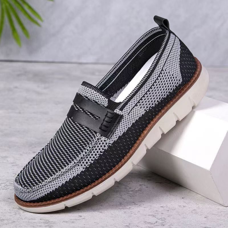 Damen Sneaker Slip-On Bequem Atmungsaktiv Sportlich