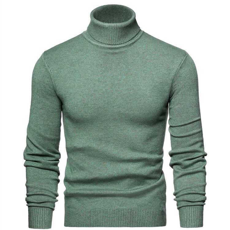 Herren Pullover Merinowolle Rollkragen Elegant Warm