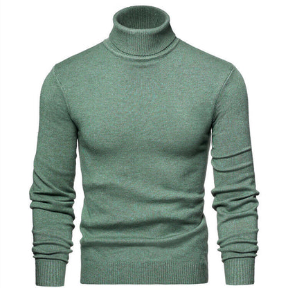 Herren Pullover Merinowolle Rollkragen Elegant Warm
