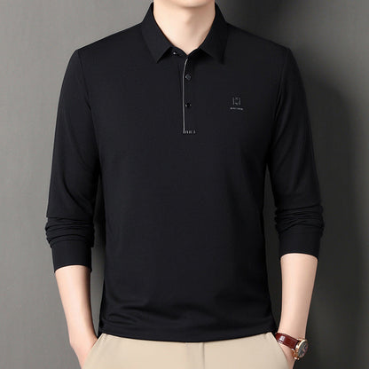 Herren Poloshirt Langarm Sportlich atmungsaktiv