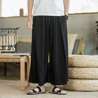 Herrenhose Bequem Weit Geschnitten mit Elastischem Bund