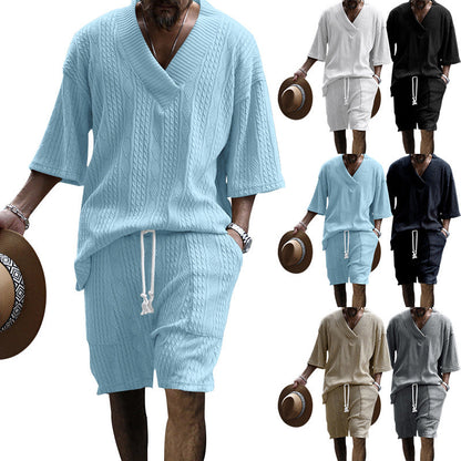 Herren Strickpullover V-Ausschnitt Relaxed Fit Modern
