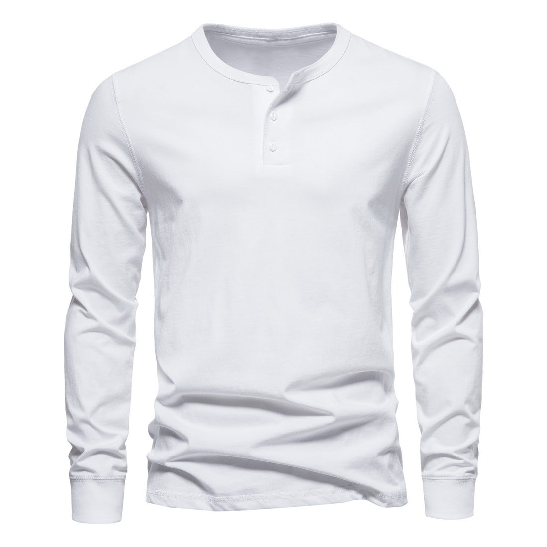 Herren Langarmshirt Mit Knöpfen Bequem Modern - BerlinGlamour