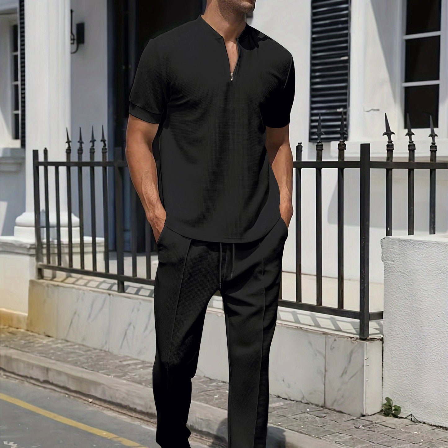 Herren Sportset: Poloshirt und Jogginghose Atmungsaktiv Sportlich