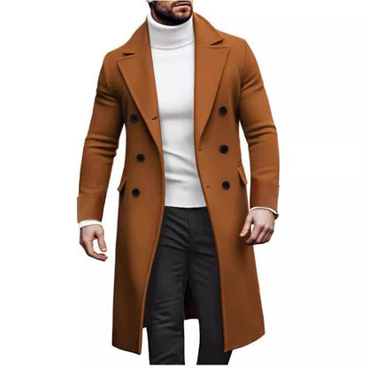 Herren Langmantel Elegant mit Taschen Schwarz Berlin Style - BerlinGlamour