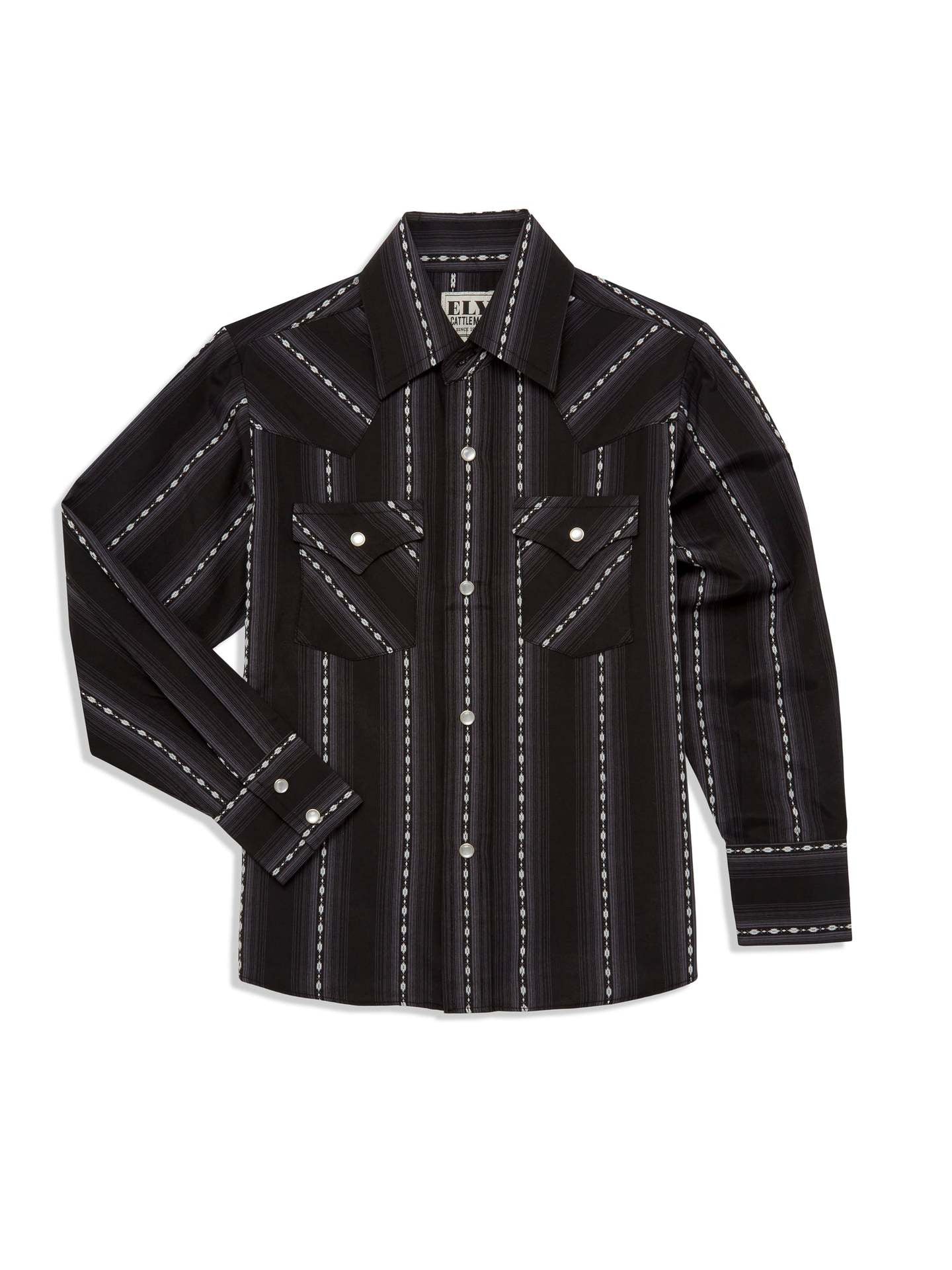 Herren Westernhemd Modern Cowboyshemd Grau
