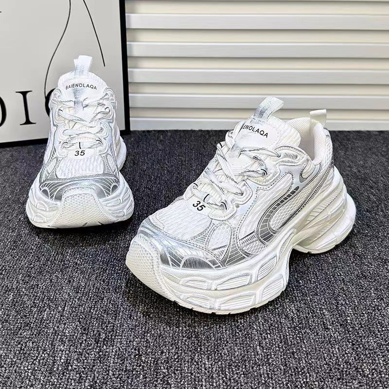 Damen Sneaker Sportlich Reflektierend Bequem