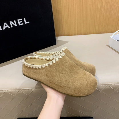 Damen Clogs Weiches Wildleder Handgefertigt Elegant