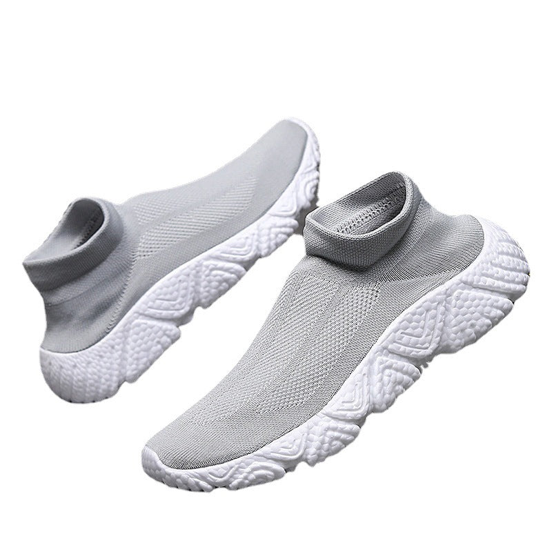 Damen Sneaker Sportlich Knit Slip-On mit rutschfester Sohle