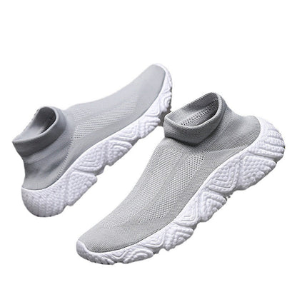 Damen Sneaker Sportlich Knit Slip-On mit rutschfester Sohle