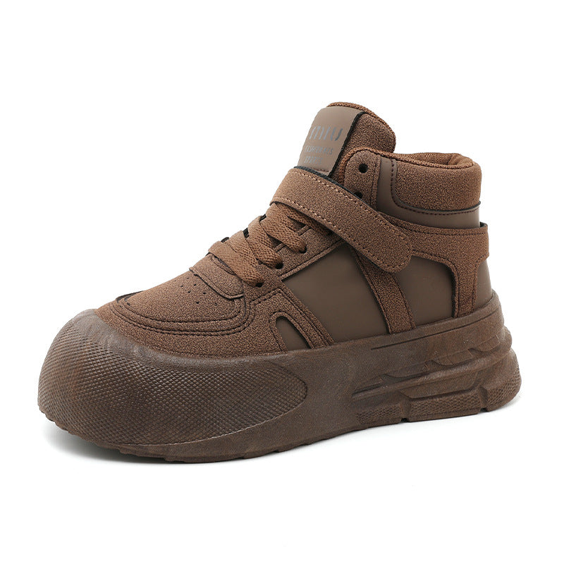 Damen Sneaker Sportlich High-Top mit Klettverschluss - BerlinGlamour