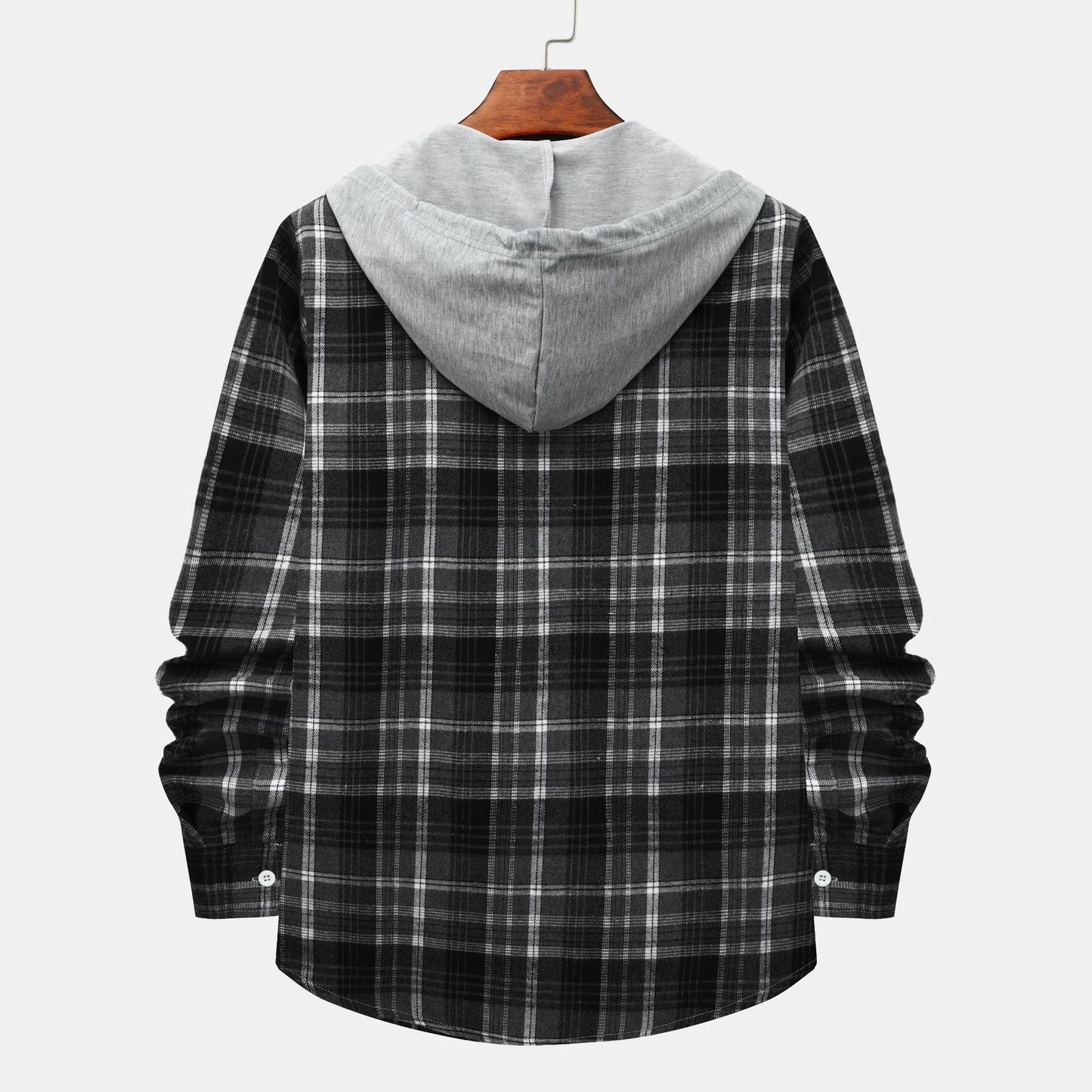 Herren Kapuzenjacke Karomuster Klassisch Modern