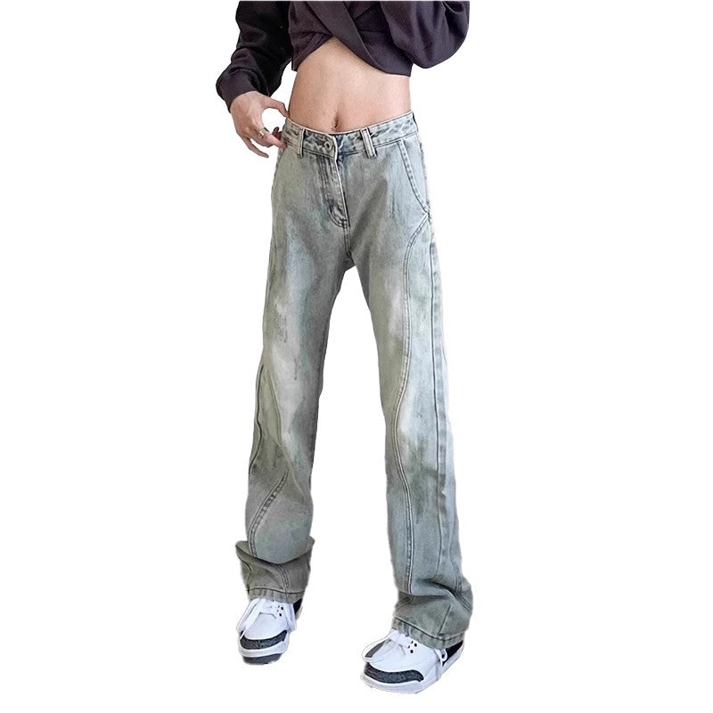 Herren Jeans Used Look Weite Bein Berlin Style