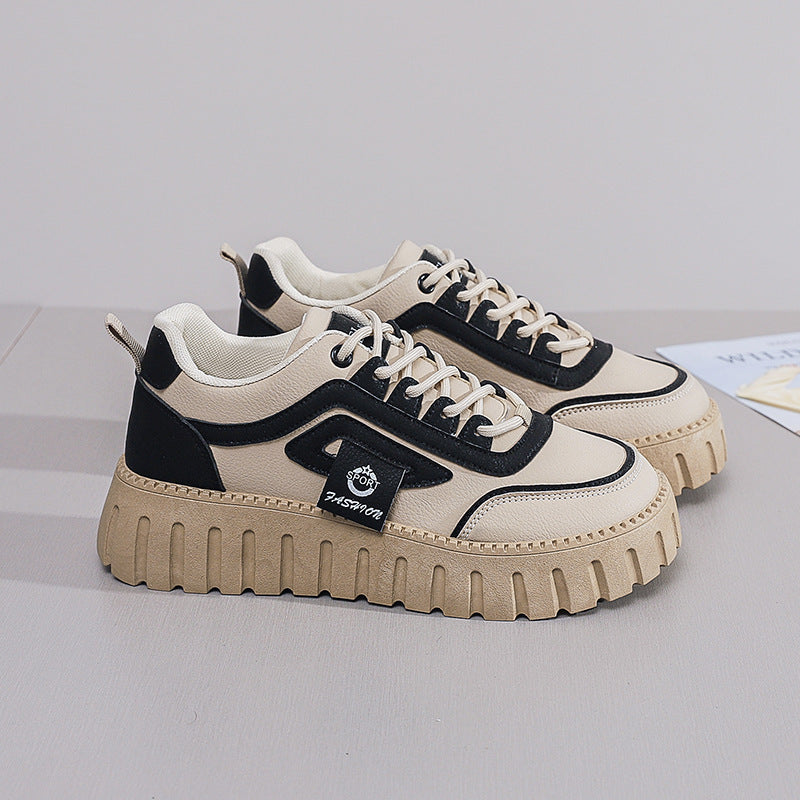 Damen Sneaker Plattform Bequem Leicht Heidi Style