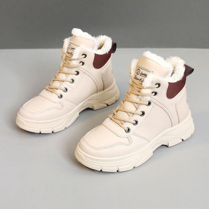 Damen Winterstiefel Sneaker High-Top Warm Kuschelig