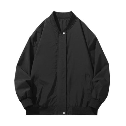 Herren Übergangsjacke Sportlich Mit Kragen Und Taschen