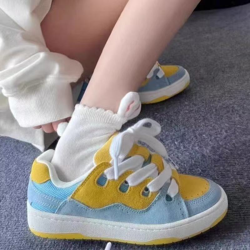 Damen Sneaker Sportlich Farbenfroh Geopolstert