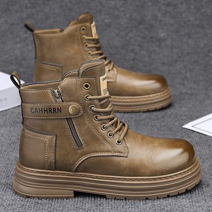Damen Stiefeletten Robust Reißverschluss Modisch Schwarz - BerlinGlamour