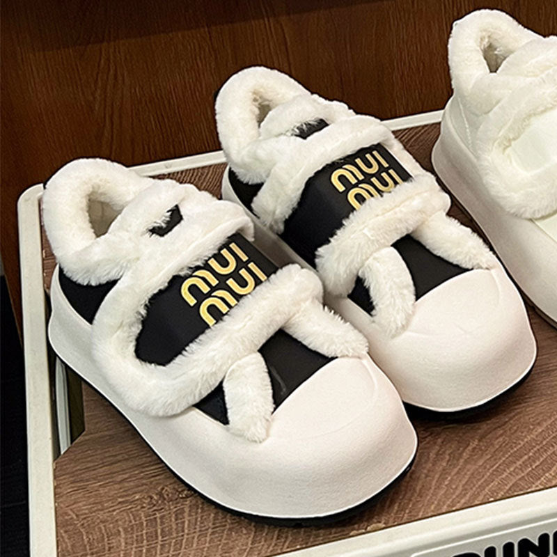 Damen Sneaker Warm Gefüttert Modisch Comfort