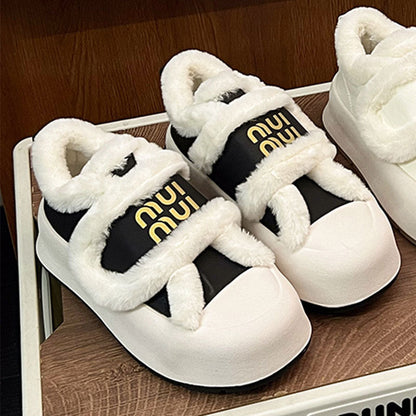 Damen Sneaker Warm Gefüttert Modisch Comfort